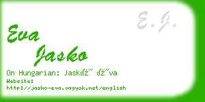 eva jasko business card